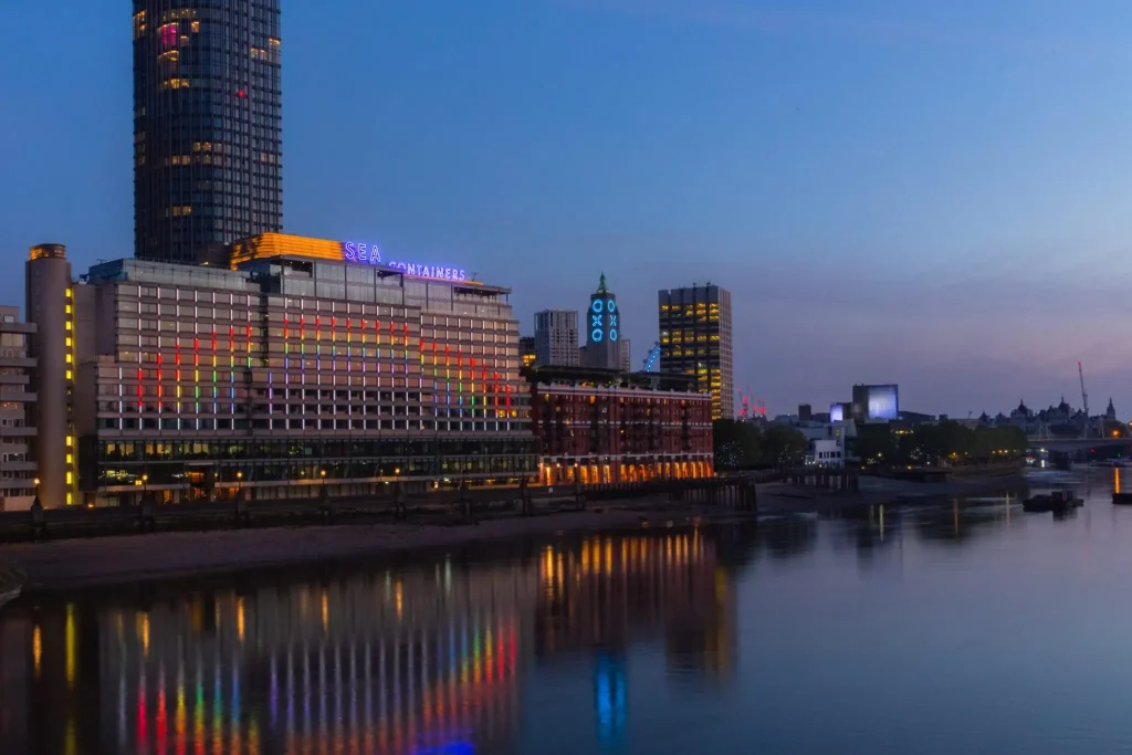 Sea containers in London's Blackfriars area